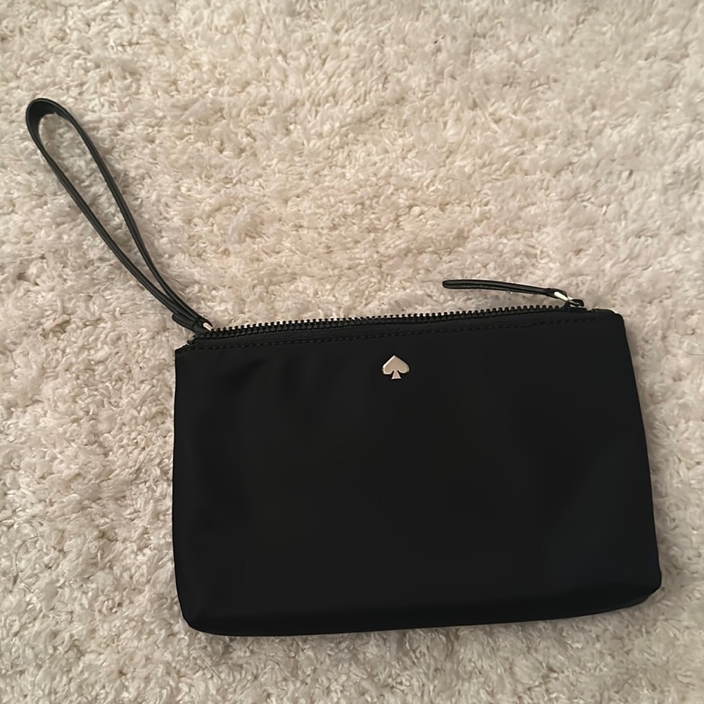KATE SPADE black nylon wristlet